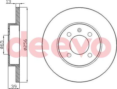 DEEVO BD26460 - Спирачен диск vvparts.bg