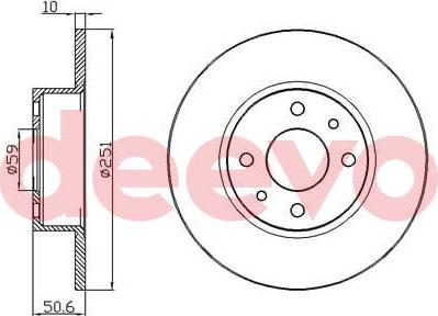 DEEVO BD26560 - Спирачен диск vvparts.bg