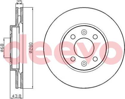 DEEVO BD26100 - Спирачен диск vvparts.bg