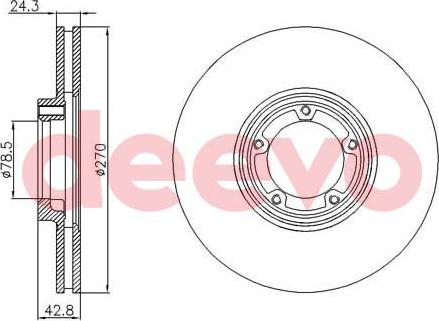 DEEVO BD26800 - Спирачен диск vvparts.bg