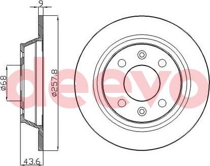 DEEVO BD26720 - Спирачен диск vvparts.bg