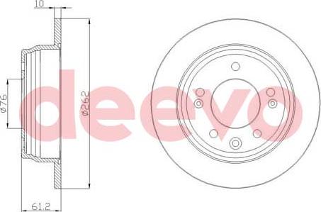 DEEVO BD20980 - Спирачен диск vvparts.bg