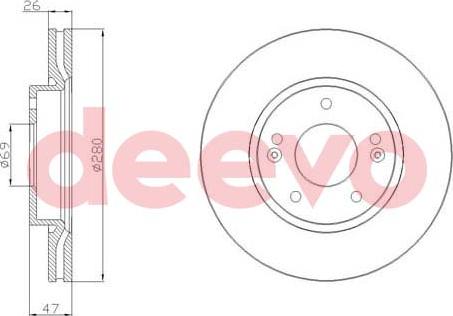 DEEVO BD20420 - Спирачен диск vvparts.bg