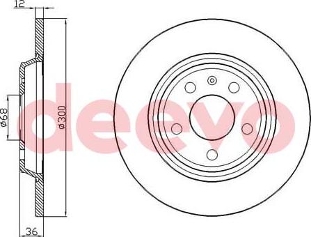 DEEVO BD20580 - Спирачен диск vvparts.bg