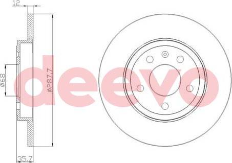 DEEVO BD20640 - Спирачен диск vvparts.bg