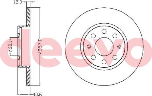 DEEVO BD20100 - Спирачен диск vvparts.bg