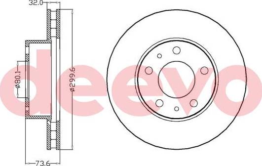 DEEVO BD20840 - Спирачен диск vvparts.bg