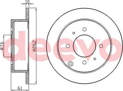 DEEVO BD20300 - Спирачен диск vvparts.bg