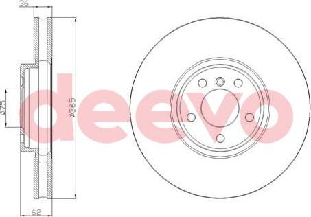 DEEVO BD20740 - Спирачен диск vvparts.bg