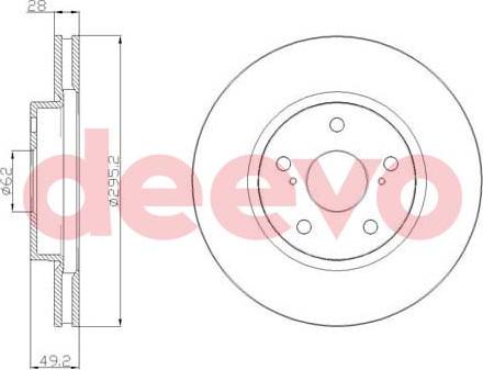 DEEVO BD21540 - Спирачен диск vvparts.bg