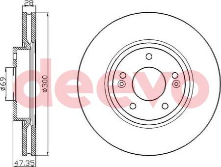 DEEVO BD21040 - Спирачен диск vvparts.bg