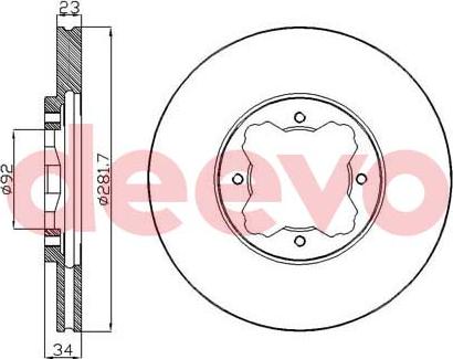 DEEVO BD28920 - Спирачен диск vvparts.bg