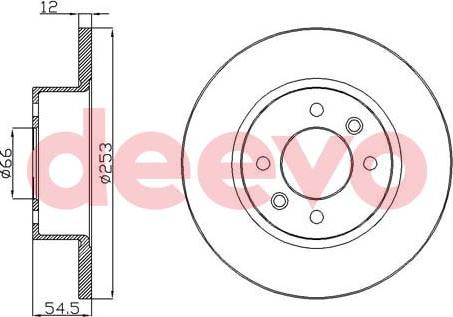 DEEVO BD28080 - Спирачен диск vvparts.bg