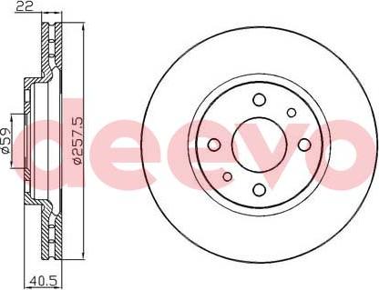 DEEVO BD28300 - Спирачен диск vvparts.bg