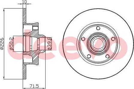 DEEVO BD28240 - Спирачен диск vvparts.bg