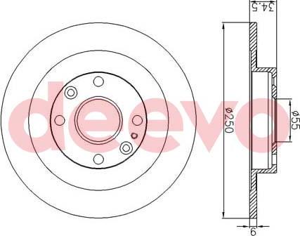 DEEVO BD28280 - Спирачен диск vvparts.bg