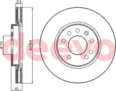 DEEVO BD28780 - Спирачен диск vvparts.bg