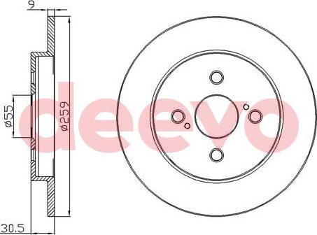 DEEVO BD23620 - Спирачен диск vvparts.bg