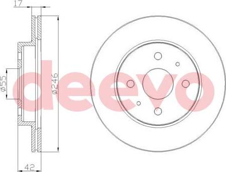 DEEVO BD23040 - Спирачен диск vvparts.bg