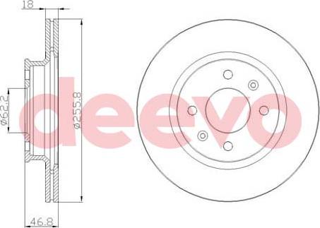 DEEVO BD23100 - Спирачен диск vvparts.bg