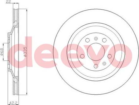 DEEVO BD23820 - Спирачен диск vvparts.bg