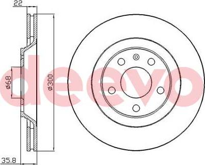 DEEVO BD22900 - Спирачен диск vvparts.bg