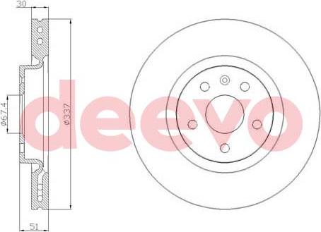 DEEVO BD22440 - Спирачен диск vvparts.bg