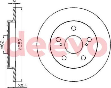 DEEVO BD22580 - Спирачен диск vvparts.bg