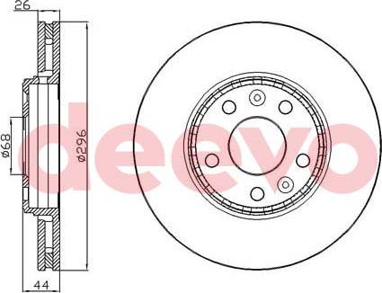 DEEVO BD22620 - Спирачен диск vvparts.bg