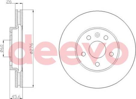 DEEVO BD22800 - Спирачен диск vvparts.bg