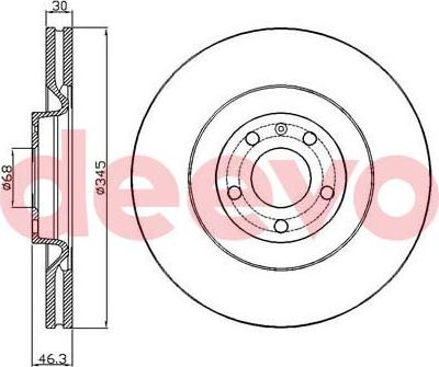 DEEVO BD22880 - Спирачен диск vvparts.bg