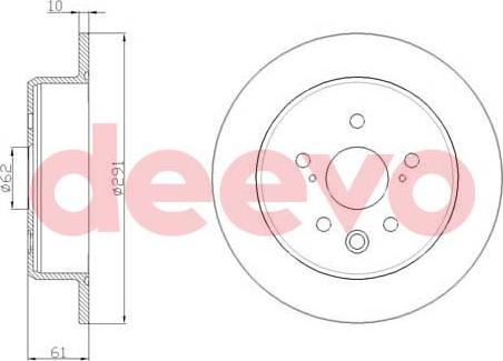 DEEVO BD22320 - Спирачен диск vvparts.bg