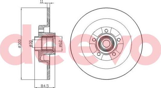 DEEVO BD22760 - Спирачен диск vvparts.bg