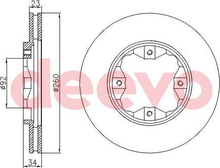 DEEVO BD27420 - Спирачен диск vvparts.bg