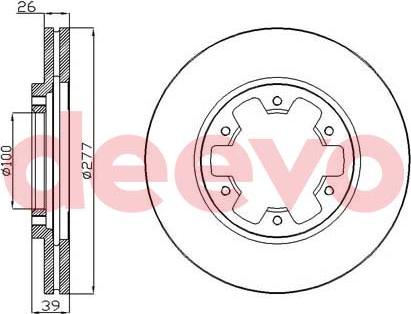 DEEVO BD27640 - Спирачен диск vvparts.bg