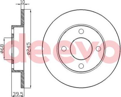 DEEVO BD27000 - Спирачен диск vvparts.bg