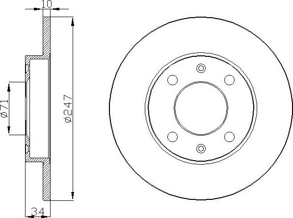 DEEVO BD27080 - Спирачен диск vvparts.bg