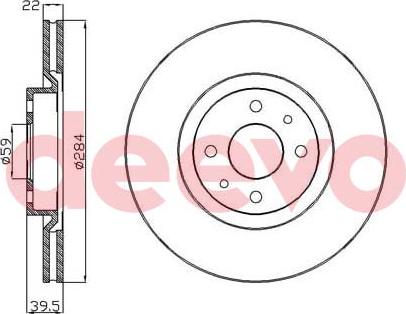 DEEVO BD27340 - Спирачен диск vvparts.bg