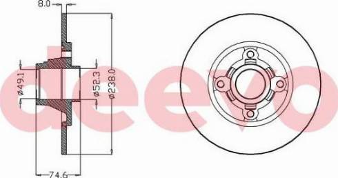 DEEVO BD27320 - Спирачен диск vvparts.bg