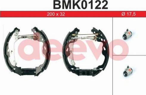 DEEVO BMK0122 - Комплект спирачна челюст vvparts.bg