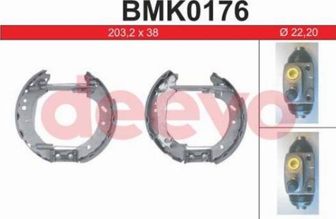 DEEVO BMK0176 - Комплект спирачна челюст vvparts.bg