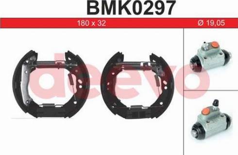 DEEVO BMK0297 - Комплект спирачна челюст vvparts.bg