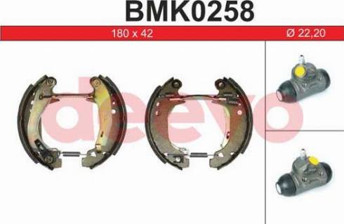 DEEVO BMK0258 - Комплект спирачна челюст vvparts.bg