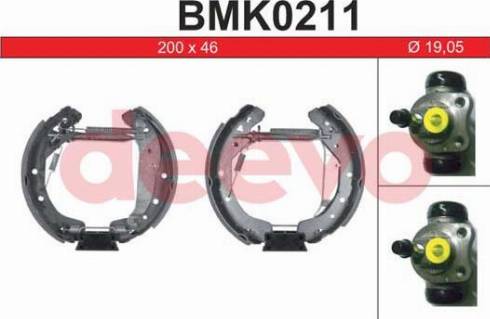 DEEVO BMK0211 - Комплект спирачна челюст vvparts.bg