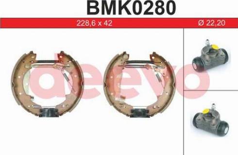 DEEVO BMK0280 - Комплект спирачна челюст vvparts.bg