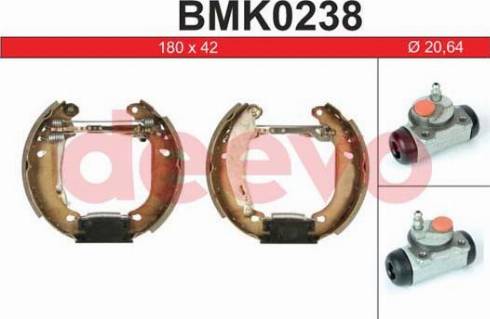 DEEVO BMK0238 - Комплект спирачна челюст vvparts.bg