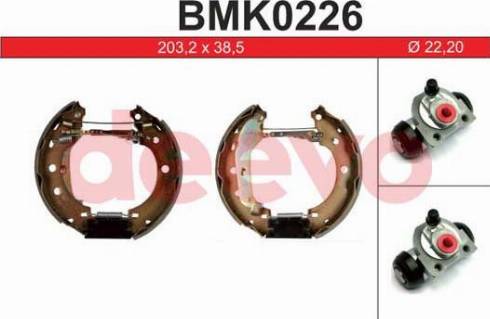 DEEVO BMK0226 - Комплект спирачна челюст vvparts.bg