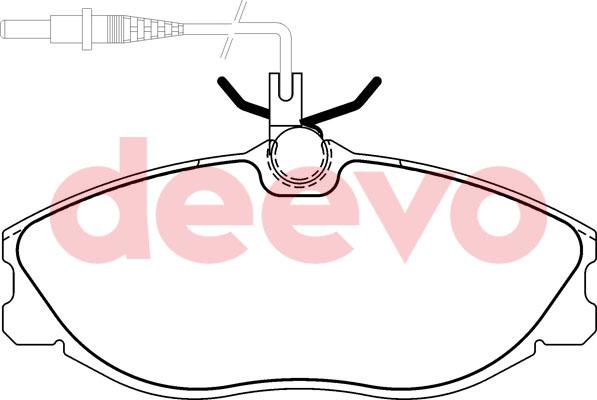 DEEVO BP59500 - Комплект спирачно феродо, дискови спирачки vvparts.bg