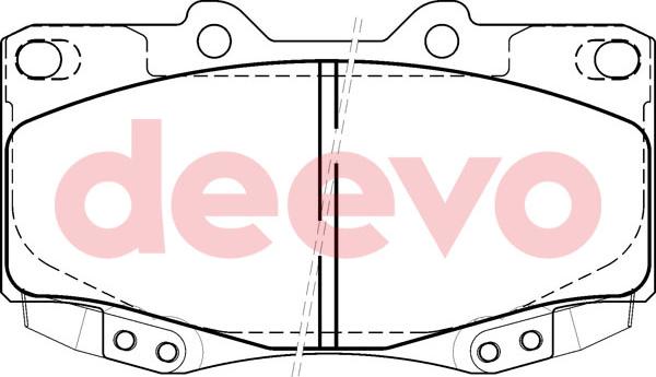 DEEVO BP59580 - Комплект спирачно феродо, дискови спирачки vvparts.bg