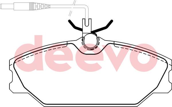 DEEVO BP54900 - Комплект спирачно феродо, дискови спирачки vvparts.bg